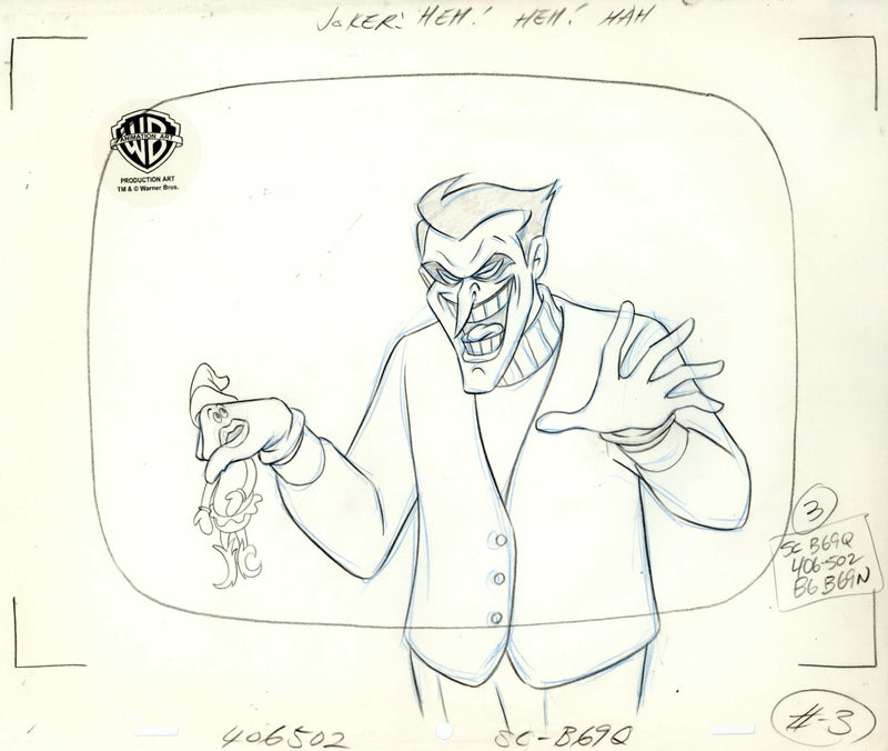 Batman The Animated Series Original Production Drawing: Joker - Choice Fine Art