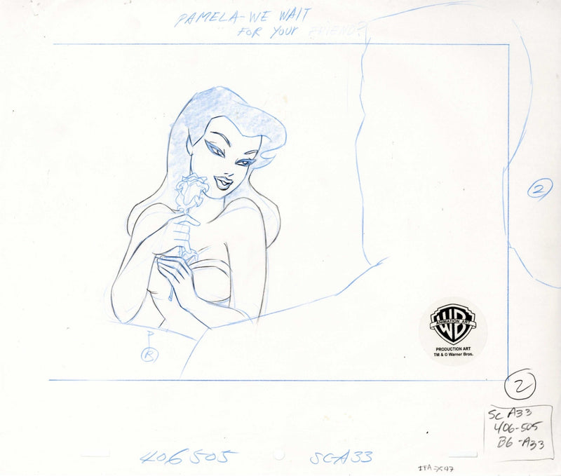 Batman The Animated Series Original Production Drawing: Poison Ivy - Choice Fine Art