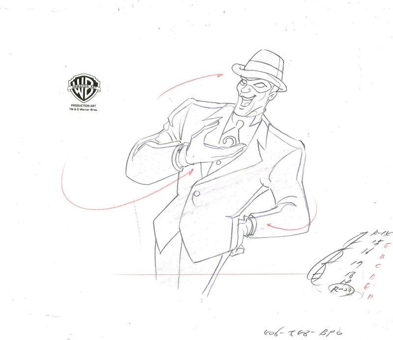 Batman The Animated Series Original Production Drawing: Riddler - Choice Fine Art