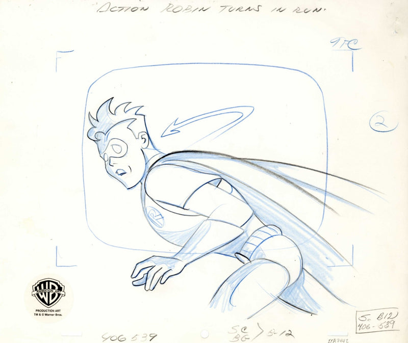 Batman The Animated Series Original Production Drawing: Robin - Choice Fine Art