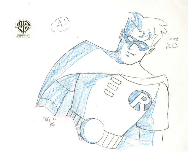 Batman The Animated Series Original Production Drawing: Robin - Choice Fine Art