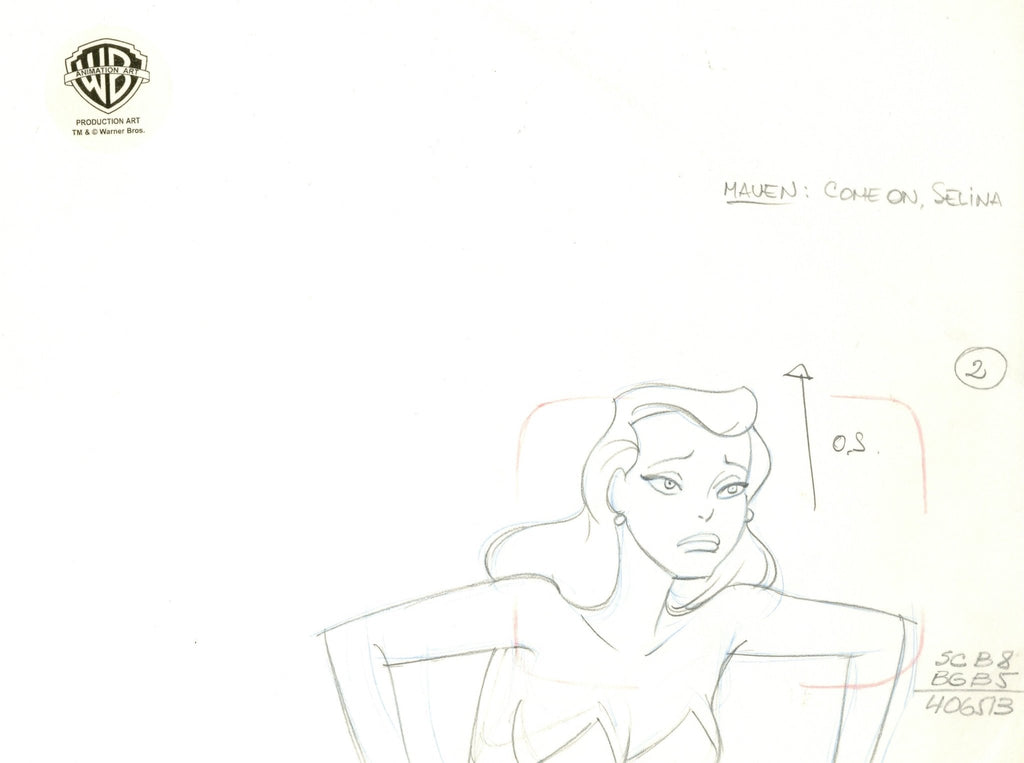 Batman The Animated Series Original Production Layout Drawing: Selina Kyle - Choice Fine Art