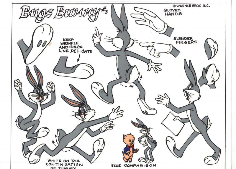 Bugs Bunny Hand-Painted Model Sheet - Choice Fine Art