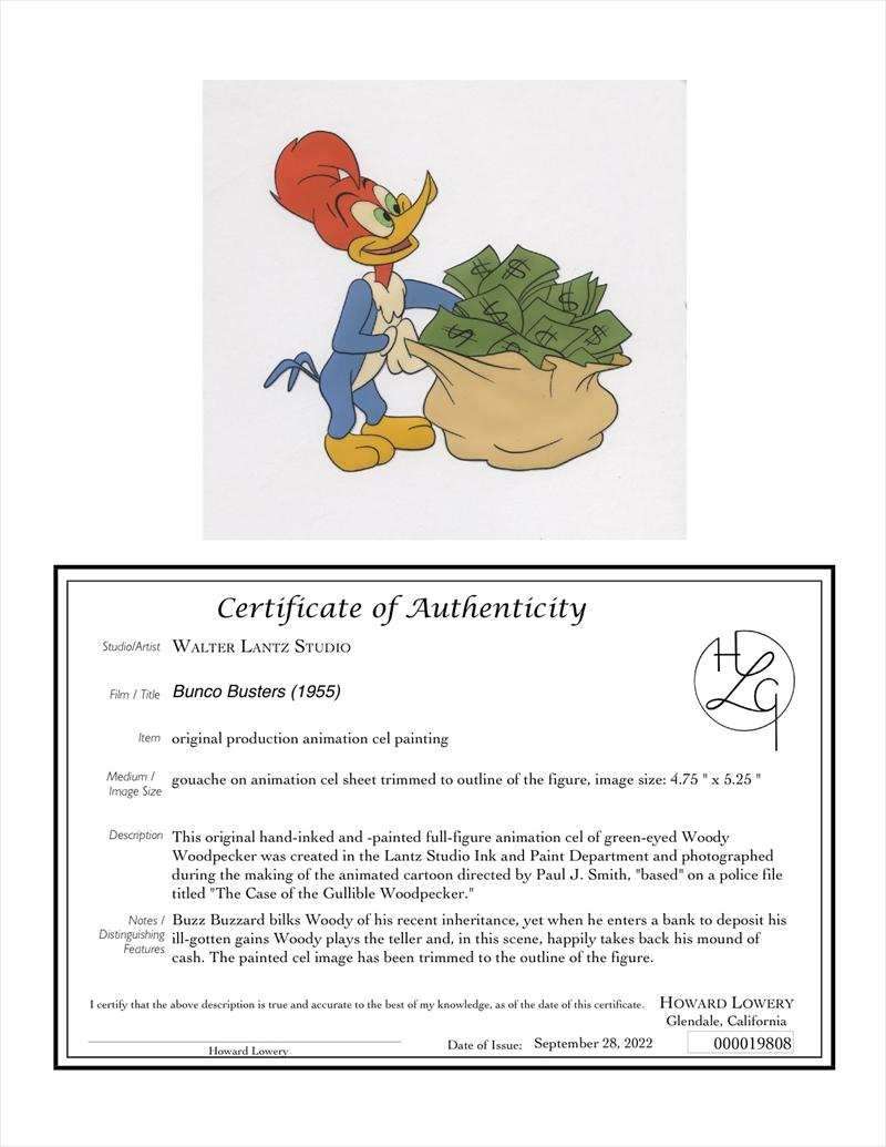 Bunco Busters Original Production Cel: Woody Woodpecker - Choice Fine Art