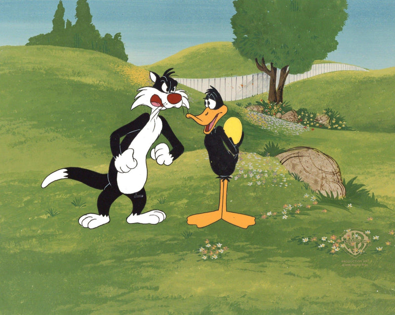 Copy of Looney Tunes Original Production Cel: Sylvester And Daffy Duck - Choice Fine Art