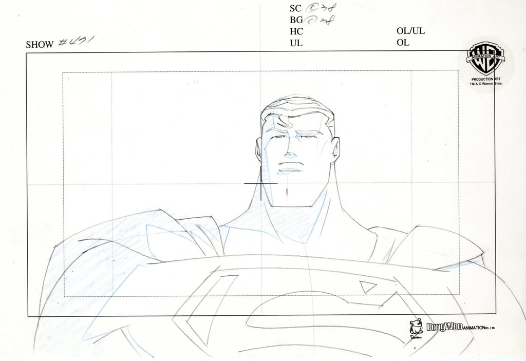 Justice League Original Production Drawing: Superman - Choice Fine Art