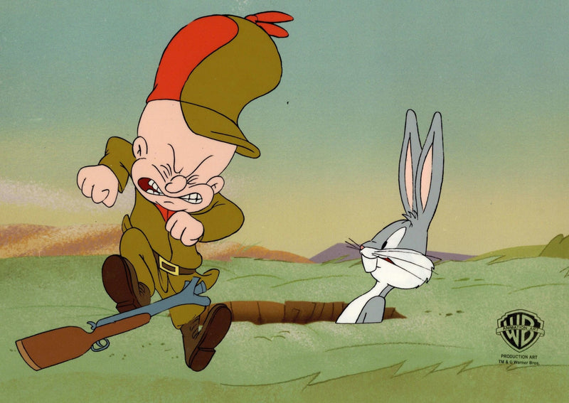 Looney Tunes Original Production Cel: Elmer Fudd and Bugs Bunny - Choice Fine Art