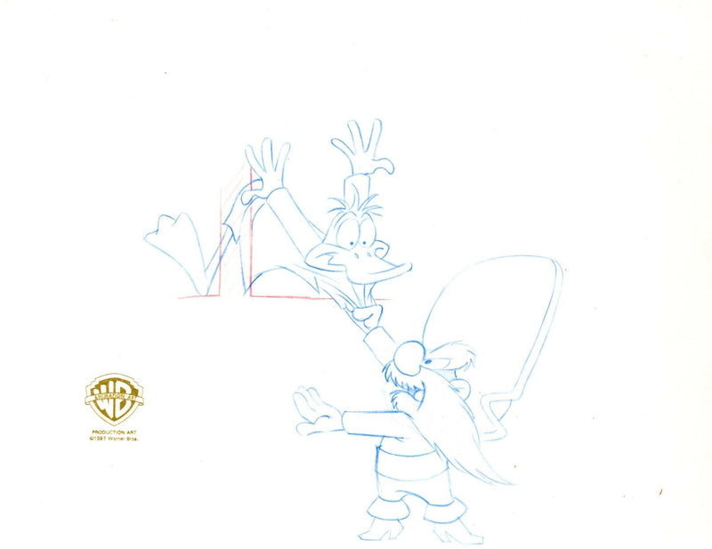 Looney Tunes Original Production Drawing: Daffy Duck and Yosemite Sam - Choice Fine Art