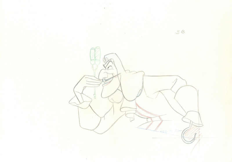Peter Pan Original Production Drawing: Captain Hook - Choice Fine Art