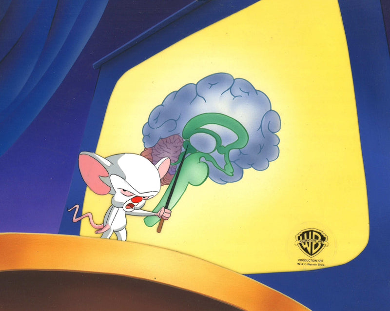 Pinky And The Brain Original Production Cel on Original Background: Brain - Choice Fine Art