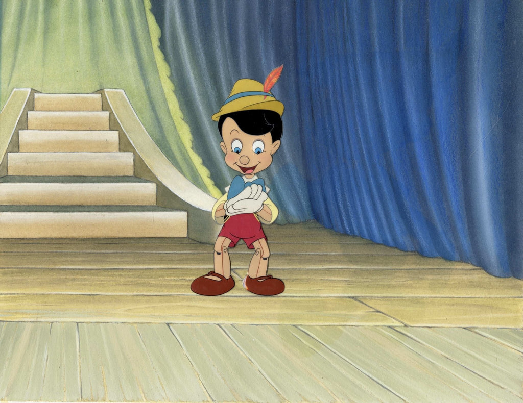 Pinocchio Original Production Cel on Production Background: Pinocchio - Choice Fine Art