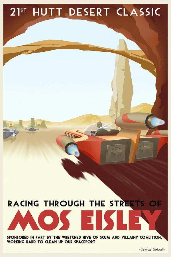 Racing Through The Streets Of Mos Eisley - Choice Fine Art