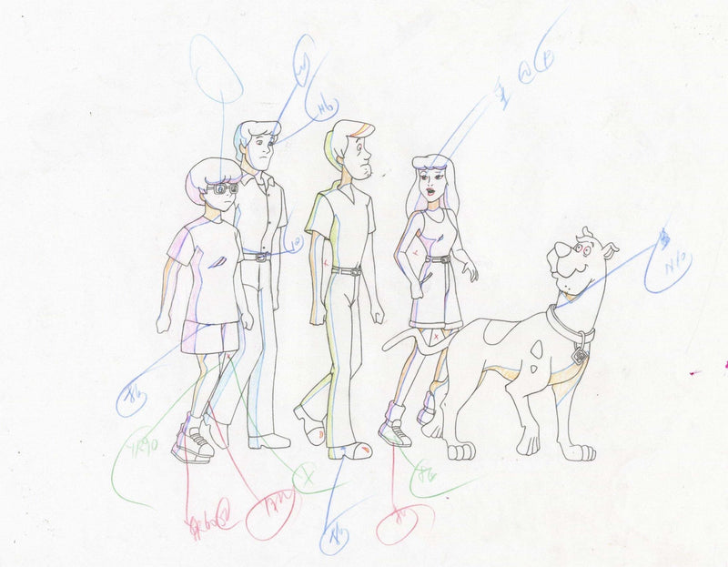 Scooby-Doo Original Production Pan Cel With Matching Drawing - Choice Fine Art