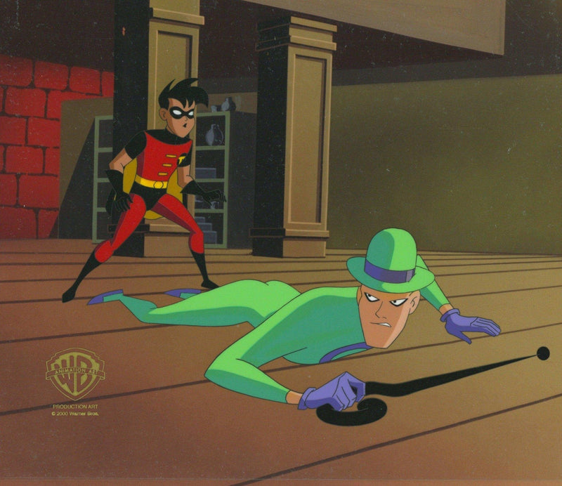 Superman the Animated Series Original Production Cel: Robin and The Riddler - Choice Fine Art