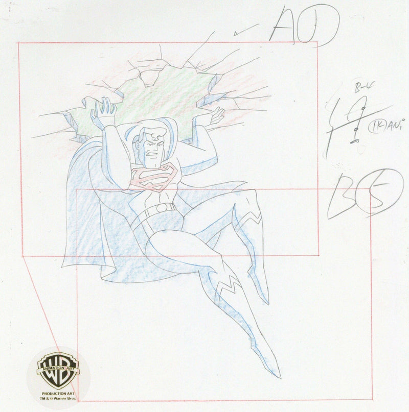 Superman the Animated Series Original Production Drawing: Superman - Choice Fine Art