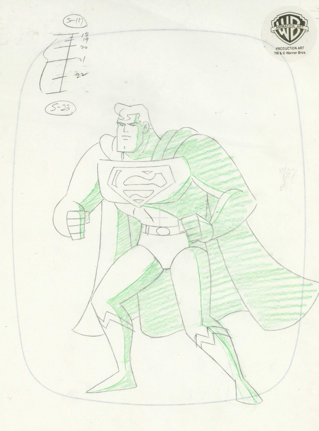 Superman the Animated Series Original Production Drawing: Superman - Choice Fine Art