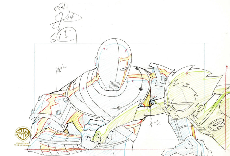 Teen Titans Original Production Drawing: Robin and Slade - Choice Fine Art