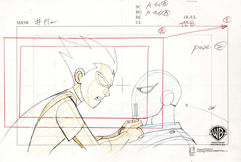 Teen Titans Original Production Drawing: Robin and Slade - Choice Fine Art