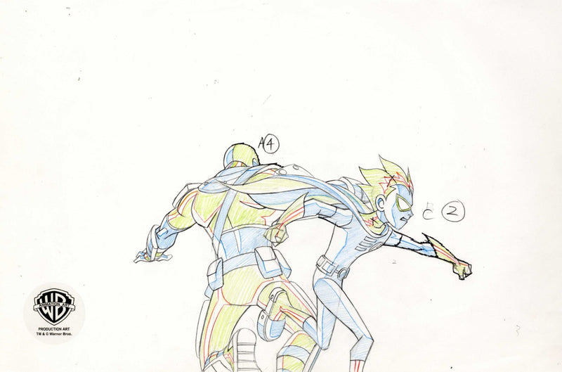 Teen Titans Original Production Drawing: Robin and Slade - Choice Fine Art