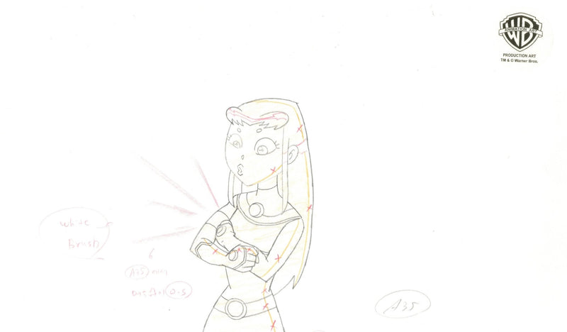 Teen Titans Original Production Drawing: Starfire - Choice Fine Art