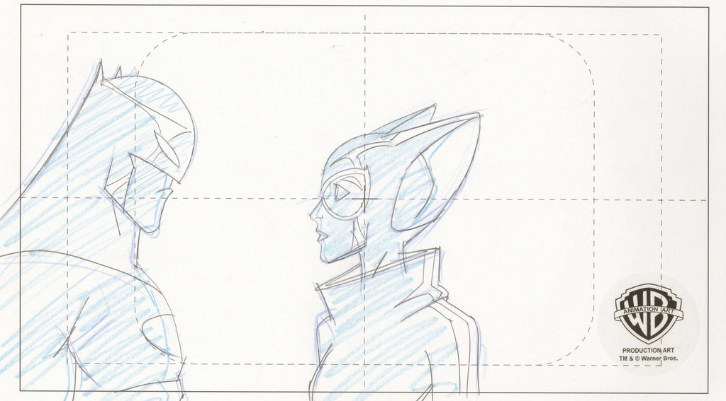 The Batman Original Production Drawing: Batman and Catwoman - Choice Fine Art