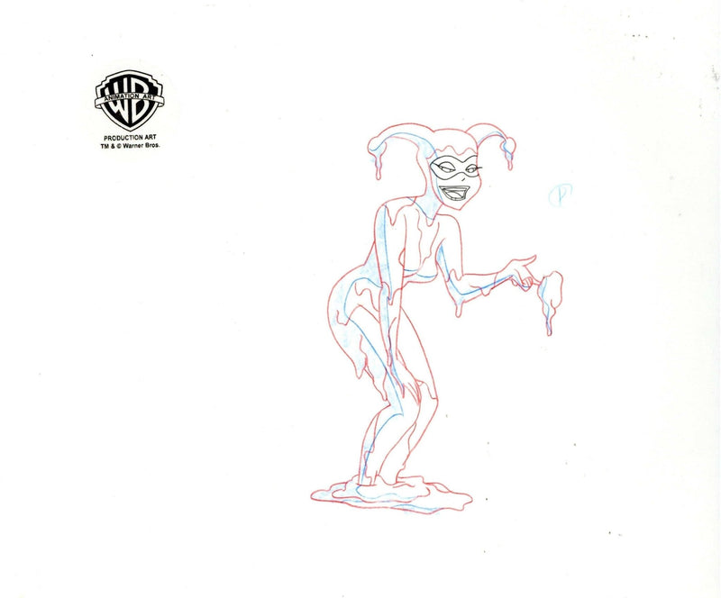 The New Batman Adventures Original Production Cel with Matching Drawing: Harley Quinn - Choice Fine Art