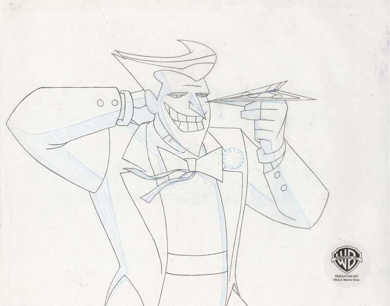 The New Batman Adventures Original Production Cel With Matching Drawing: Joker - Choice Fine Art