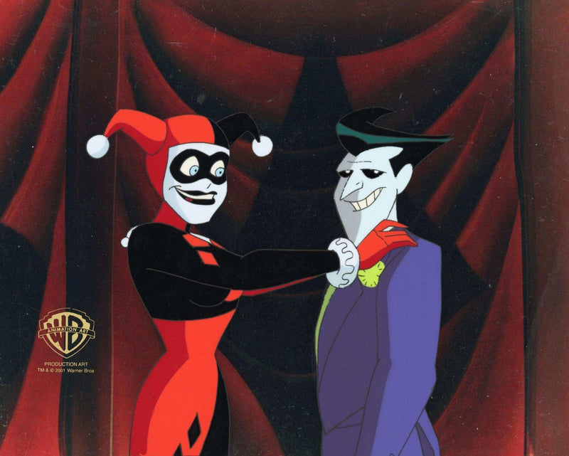 The New Batman Adventures Original Production Cel with Matching Drawing: Joker and Fake Harley - Choice Fine Art