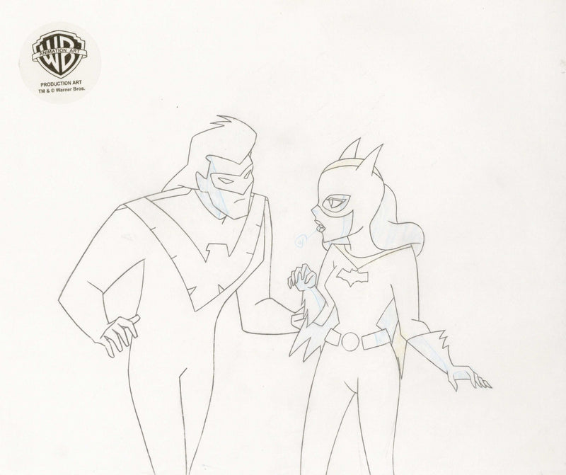 The New Batman Adventures Original Production Drawing: Batgirl and Nightwing - Choice Fine Art