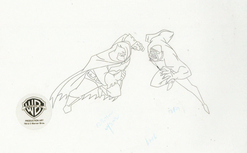 The New Batman Adventures Original Production Drawing: Batman and Mutant Leader - Choice Fine Art