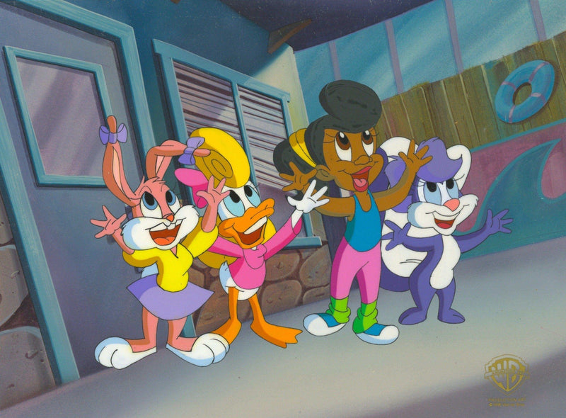 Tiny Toons Original Production Cel: Babs Bunny, Shirley the Loon, and Fifi La Fume - Choice Fine Art