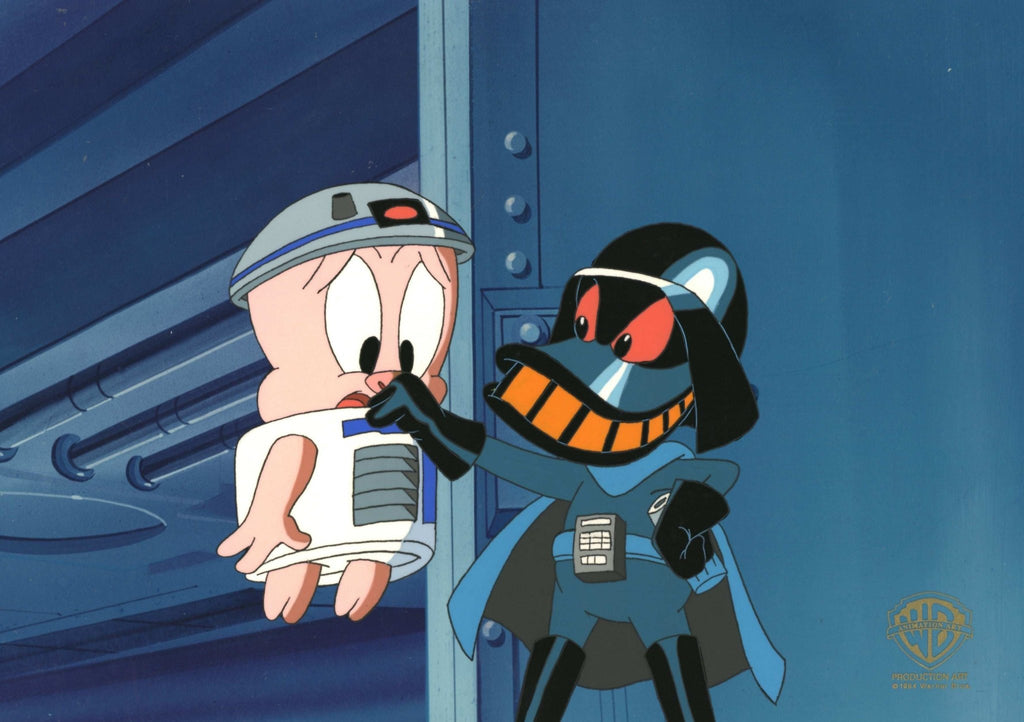 Tiny Toons Original Production Cel: Duck Vader and Hamton Pig - Choice Fine Art