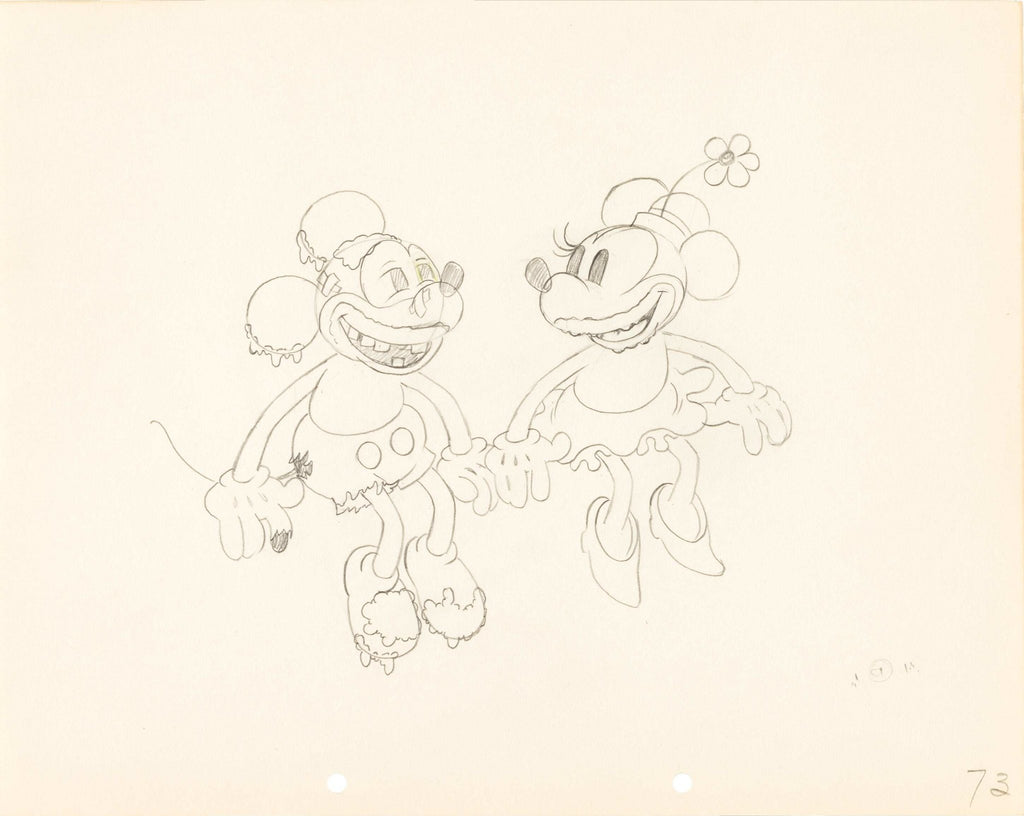 Touchdown Mickey Mouse and Minnie Mouse Original Production Drawing - Choice Fine Art